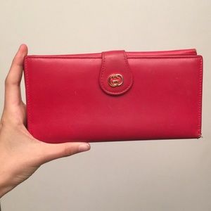 Vintage Red Gucci Wallet